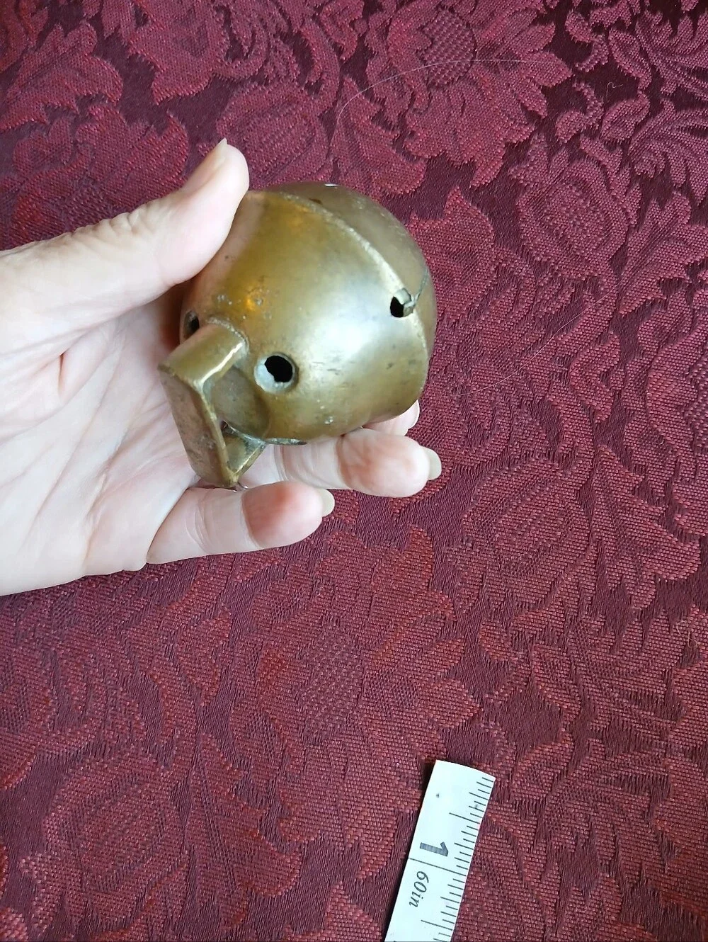 Large Vintage Brass Sleigh Bell